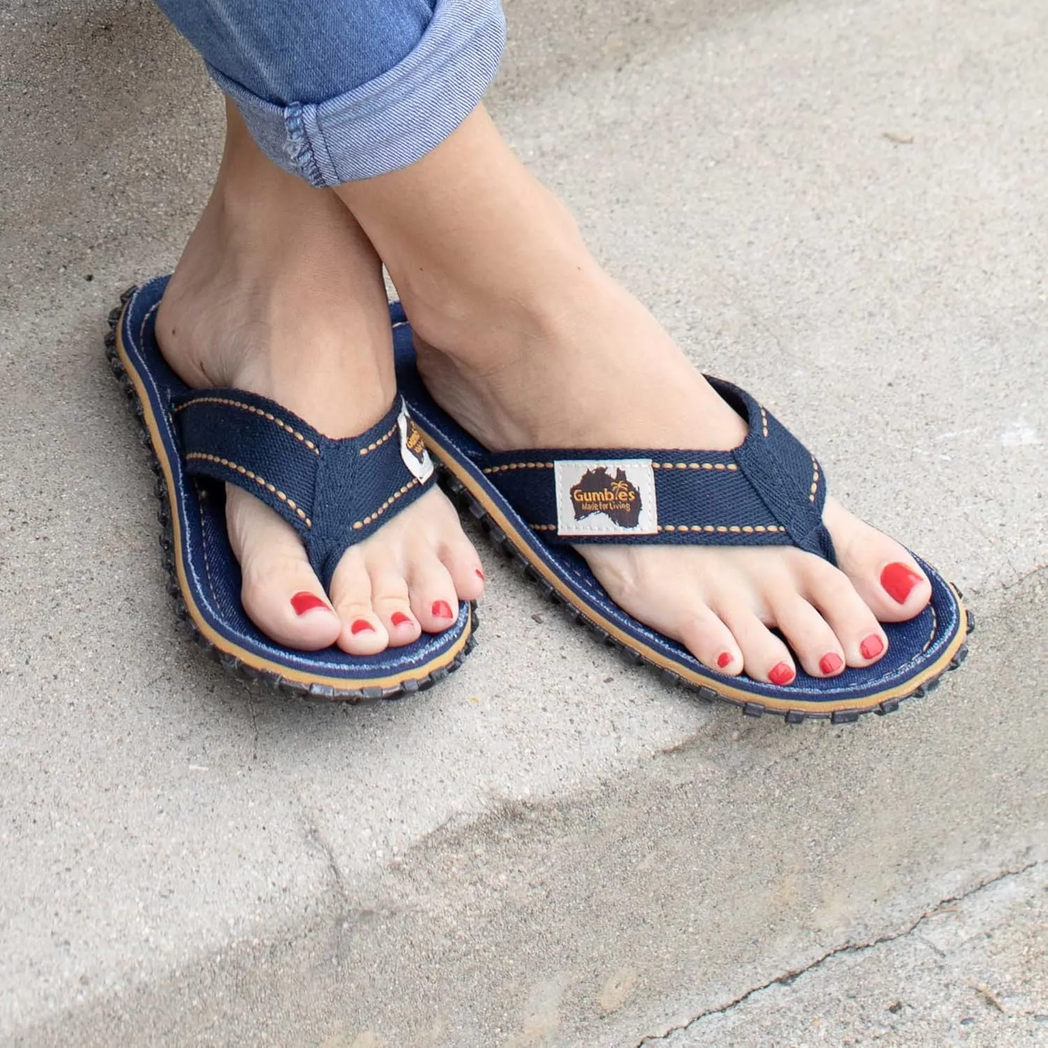 Gumbies Islander Unisex Flip Flops, with Supersoft Cotton Toe Post and Durable Recycled Rubber Sole - Comfort Guaranteed