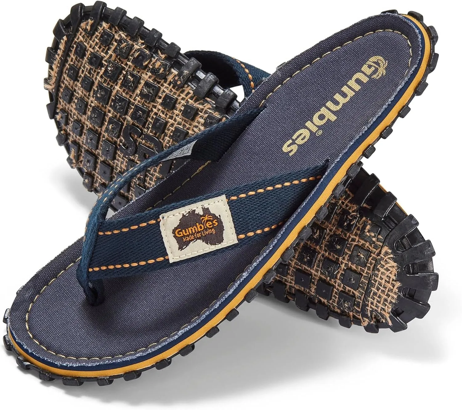 Gumbies Islander Unisex Flip Flops, with Supersoft Cotton Toe Post and Durable Recycled Rubber Sole - Comfort Guaranteed