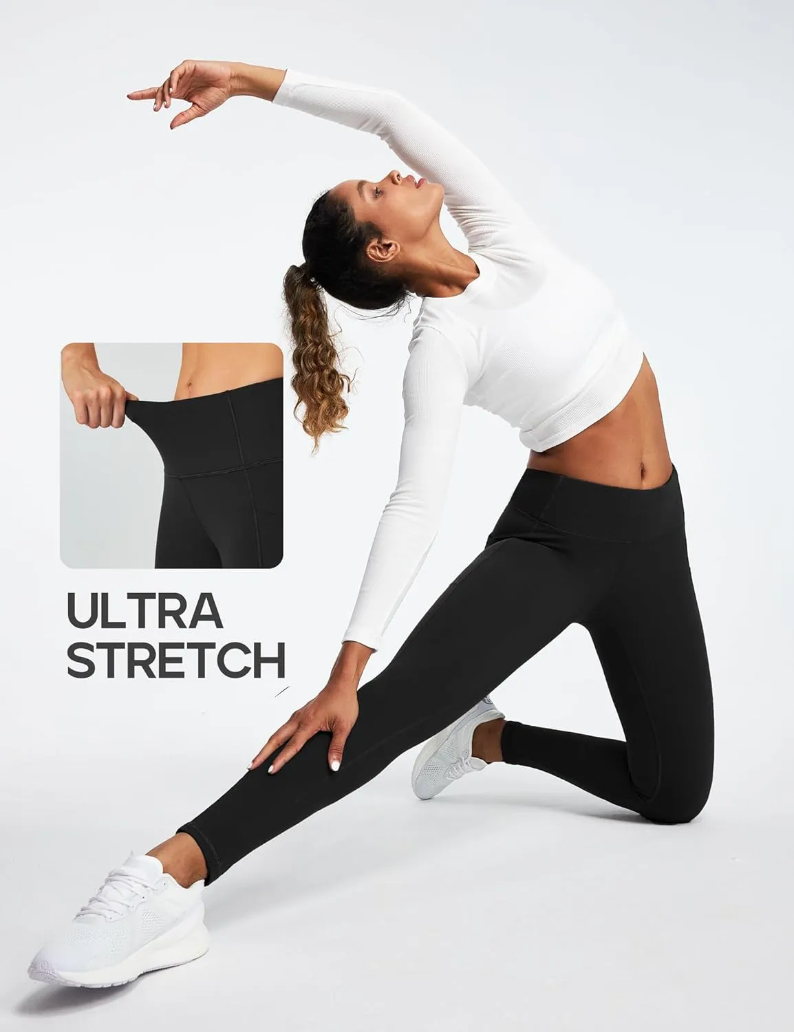 Heathyoga Fleece Lined Leggings with Pockets for Women Thermal Leggings Warm Leggings Women Winter High Waisted Yoga Pants