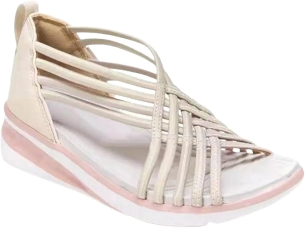 Heccie Sandals,Women's Heccie Sandals with Arch Support,Anti-Slip Shock-Absorbing Lightweight Orthopedic Sandals