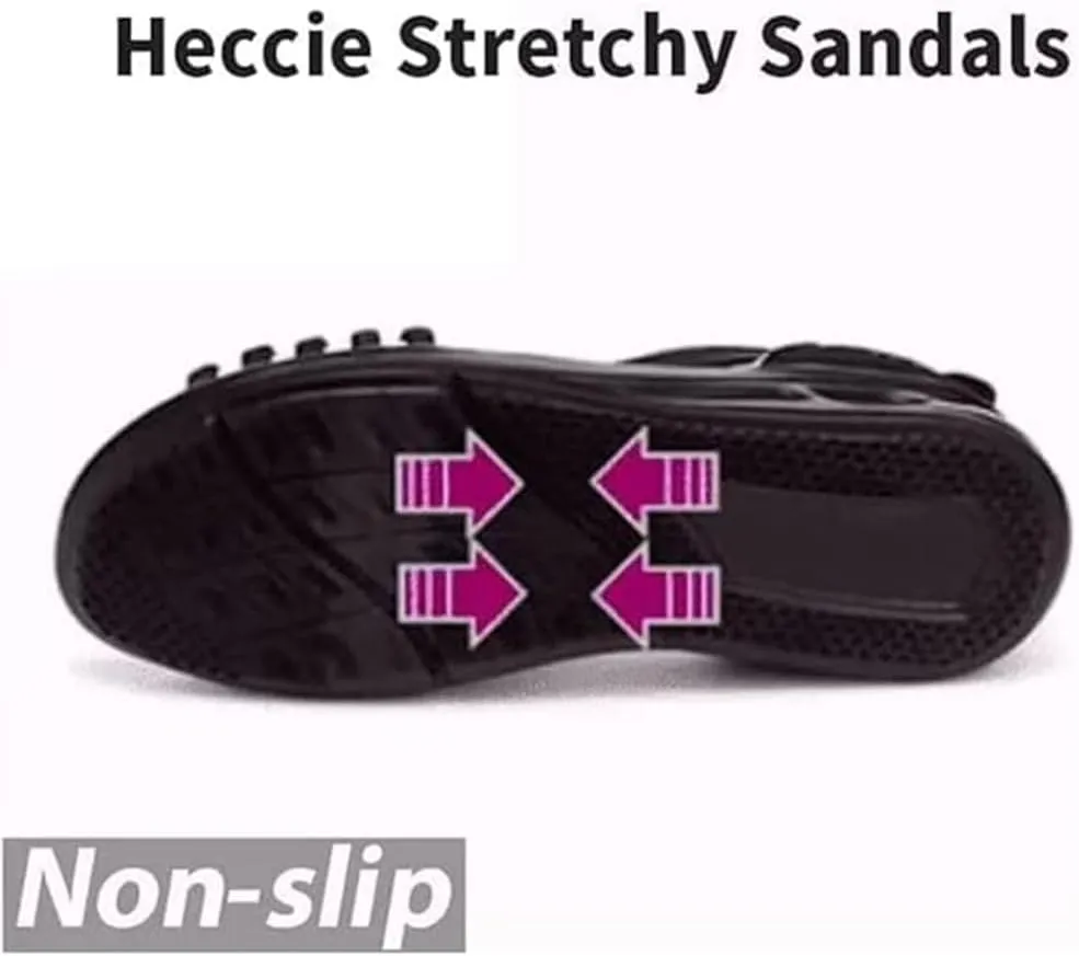Heccie Sandals,Women's Heccie Sandals with Arch Support,Anti-Slip Shock-Absorbing Lightweight Orthopedic Sandals