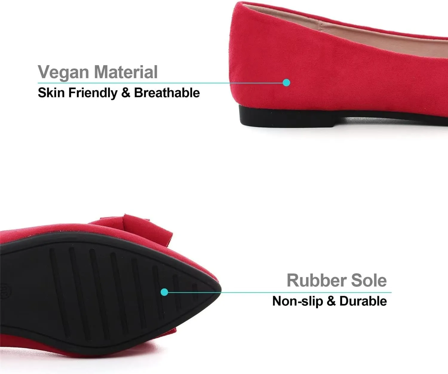 Hee grand Flat Shoes for Women Crystals Bowknot Pointed Toe Ballet Flats Comfortable Office Shoes Fashion Dress Shoes