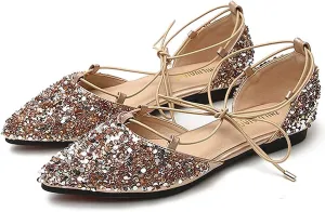 Hee grand Women's Closed Pointed Toe Flats Ankle Strap Comfortable Low Heel Suede Dress Shoes Office Work Shoes Pumps