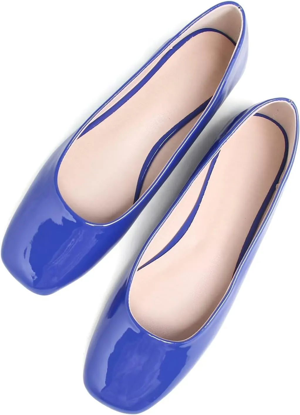 Hee grand Women's Flats Square Toe Ballet Shoes Casual Flats Satin Dress Shoes Comfort Slip-On Loafers