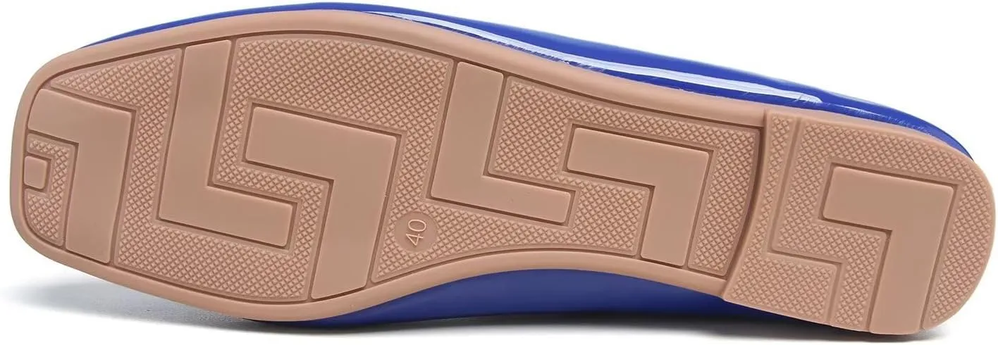 Hee grand Women's Flats Square Toe Ballet Shoes Casual Flats Satin Dress Shoes Comfort Slip-On Loafers