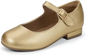 Hehainom Girls Dress Shoes Mary Jane Ballet Flats Little Big Kids Flower Girl Low Heels School Wedding Party Shoes