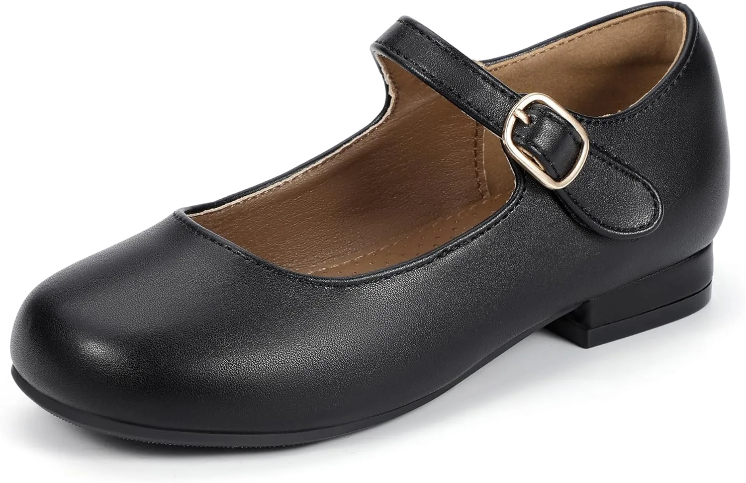 Hehainom Girls Dress Shoes Mary Jane Ballet Flats Little Big Kids Flower Girl Low Heels School Wedding Party Shoes