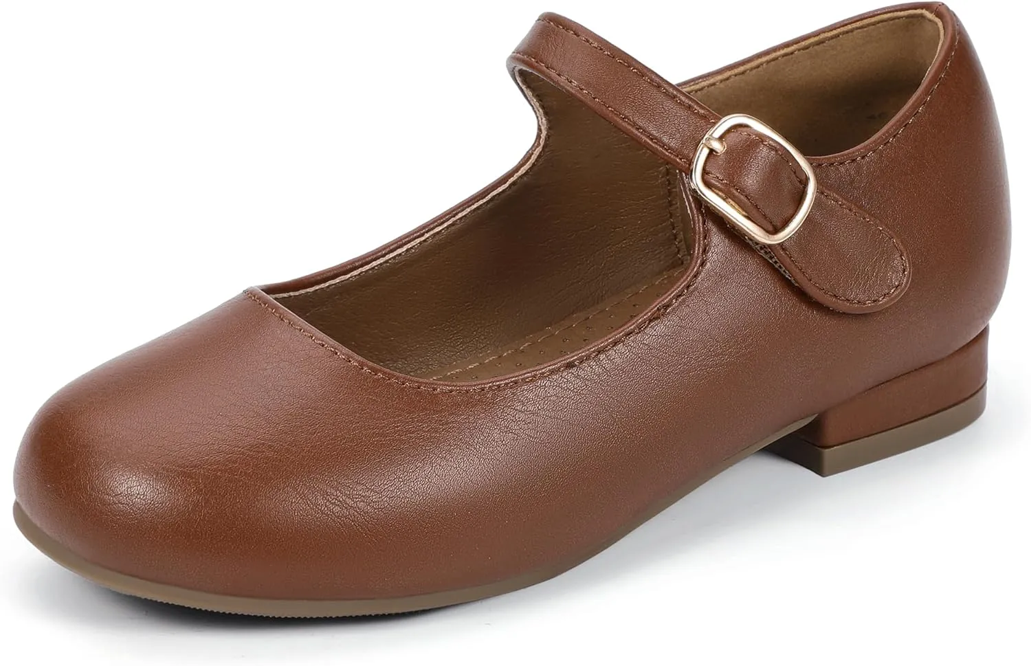 Hehainom Girls Dress Shoes Mary Jane Ballet Flats Little Big Kids Flower Girl Low Heels School Wedding Party Shoes