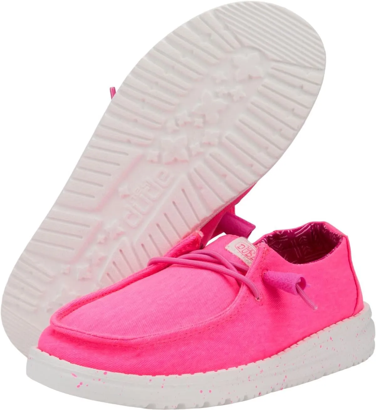 Hey Dude Girl's Wendy Stretch Canvas | Youth's Shoes | Youth Slip-on Loafers | Comfortable & Light-Weight