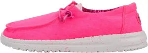 Hey Dude Girl's Wendy Stretch Canvas | Youth's Shoes | Youth Slip-on Loafers | Comfortable & Light-Weight