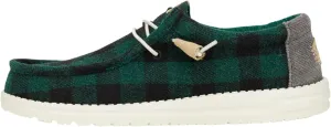 Hey Dude Wally Buffalo Plaid Hunter Green Size 10, Men’s Shoes, Men's Slip-on Loafers, Comfortable & Light-Weight