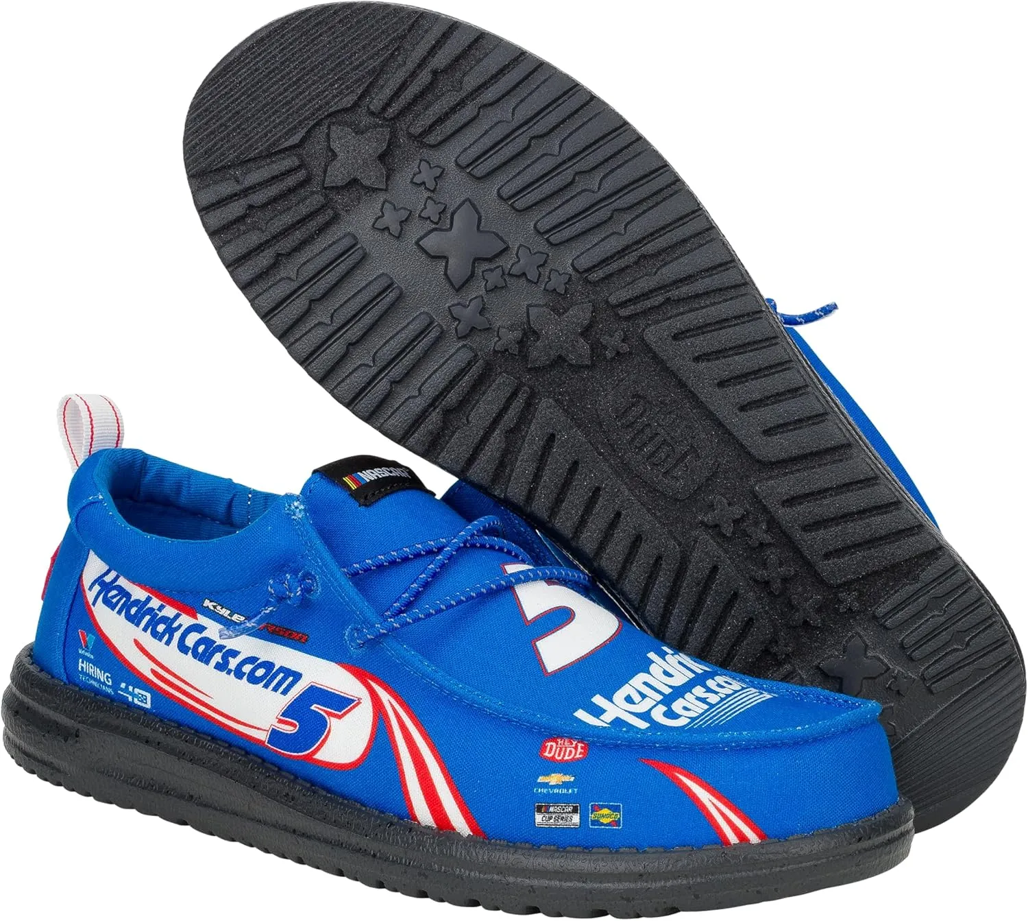 HEYDUDE X NASCAR, Men's Slip-on Loafers, Comfortable & Light-Weight