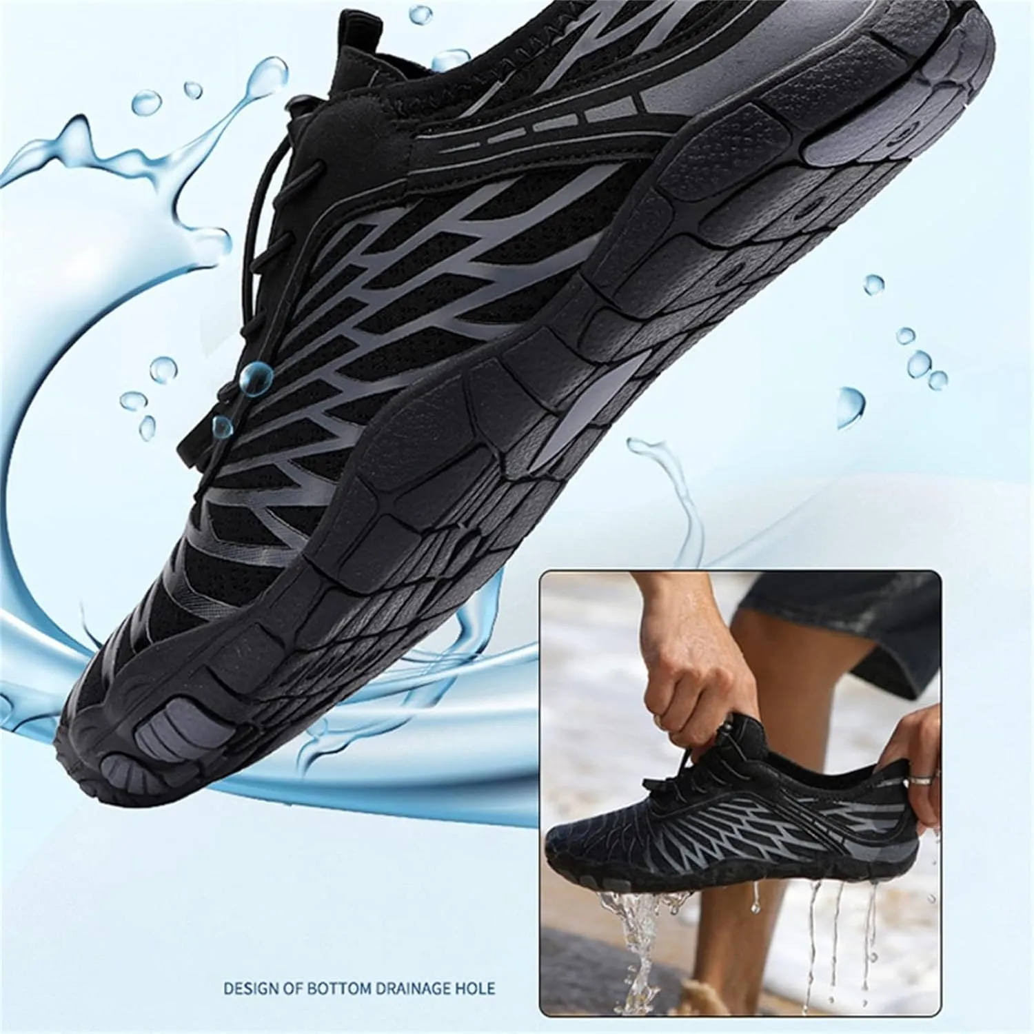 Hiking Footwear Barefoot Womens Shoes Non-Slip Outdoor Unisex Grounded Footwear Barefoot Shoes for Neuropathy Women&Men Water Pro Barefoot Shoes Wide Toe Box Sneakers,Quick Dry,Waterproof,Beach