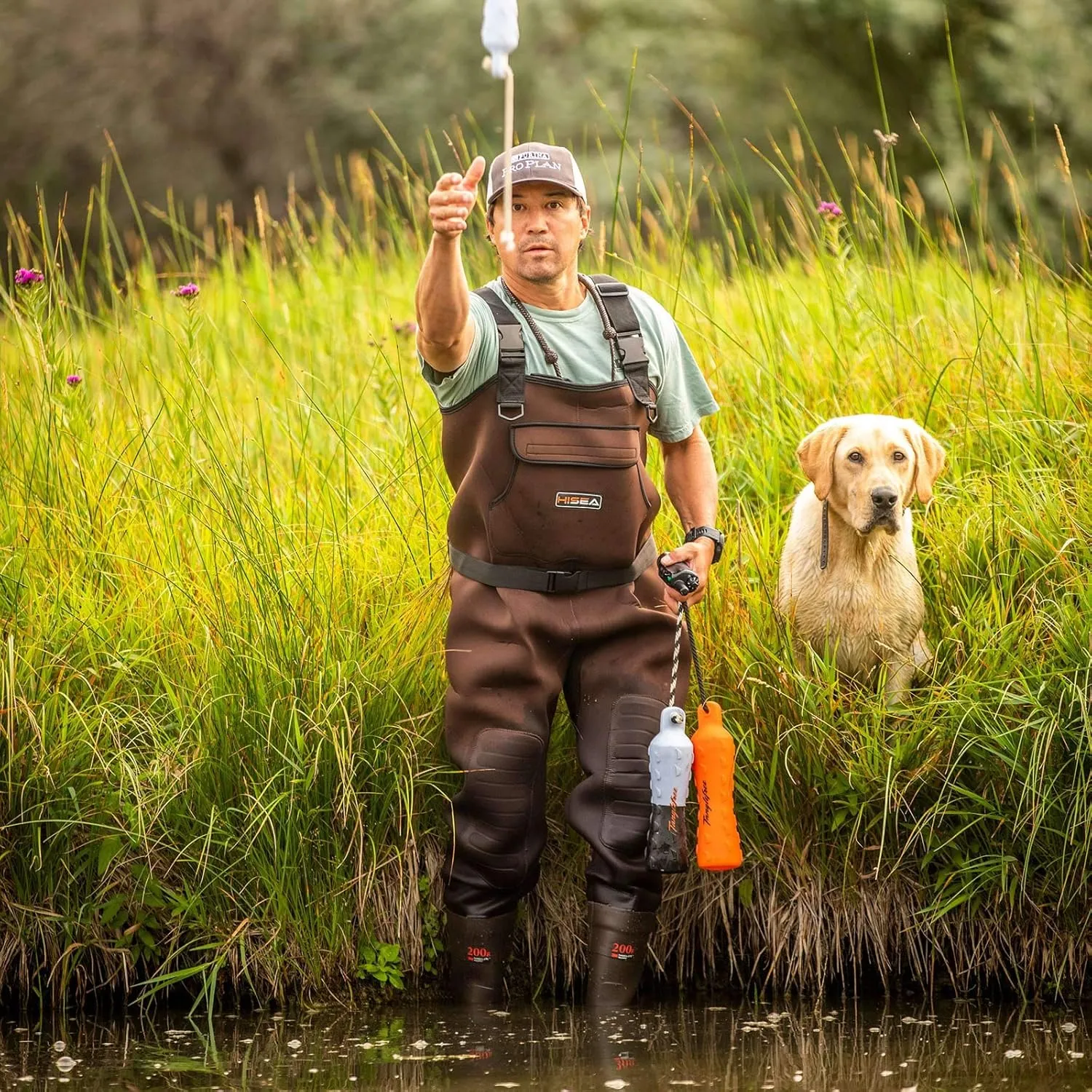 HISEA Neoprene Fishing Chest Waders for Men with Boots Cleated Bootfoot Waterproof Mens Womens Wader Fishing & Hunting Wader