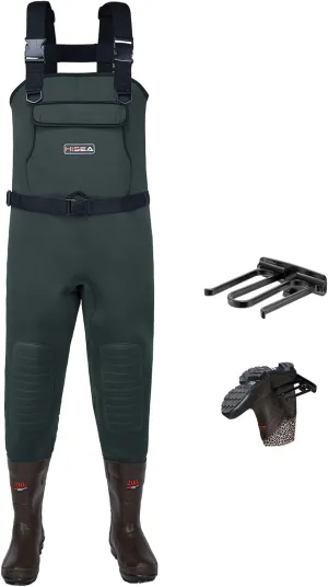HISEA Neoprene Fishing Chest Waders for Men with Boots Cleated Bootfoot Waterproof Mens Womens Wader Fishing & Hunting Wader