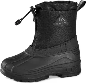 ICEFACE Toddler/Little Kids/Big Kids Winter Snow Boots for Boys Girls Toddler, Waterproof Insulated Snow Boots for Kids Boys Girls