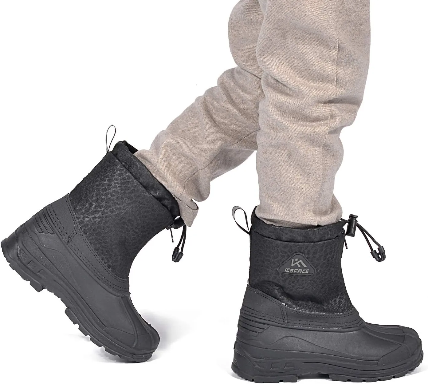ICEFACE Toddler/Little Kids/Big Kids Winter Snow Boots for Boys Girls Toddler, Waterproof Insulated Snow Boots for Kids Boys Girls