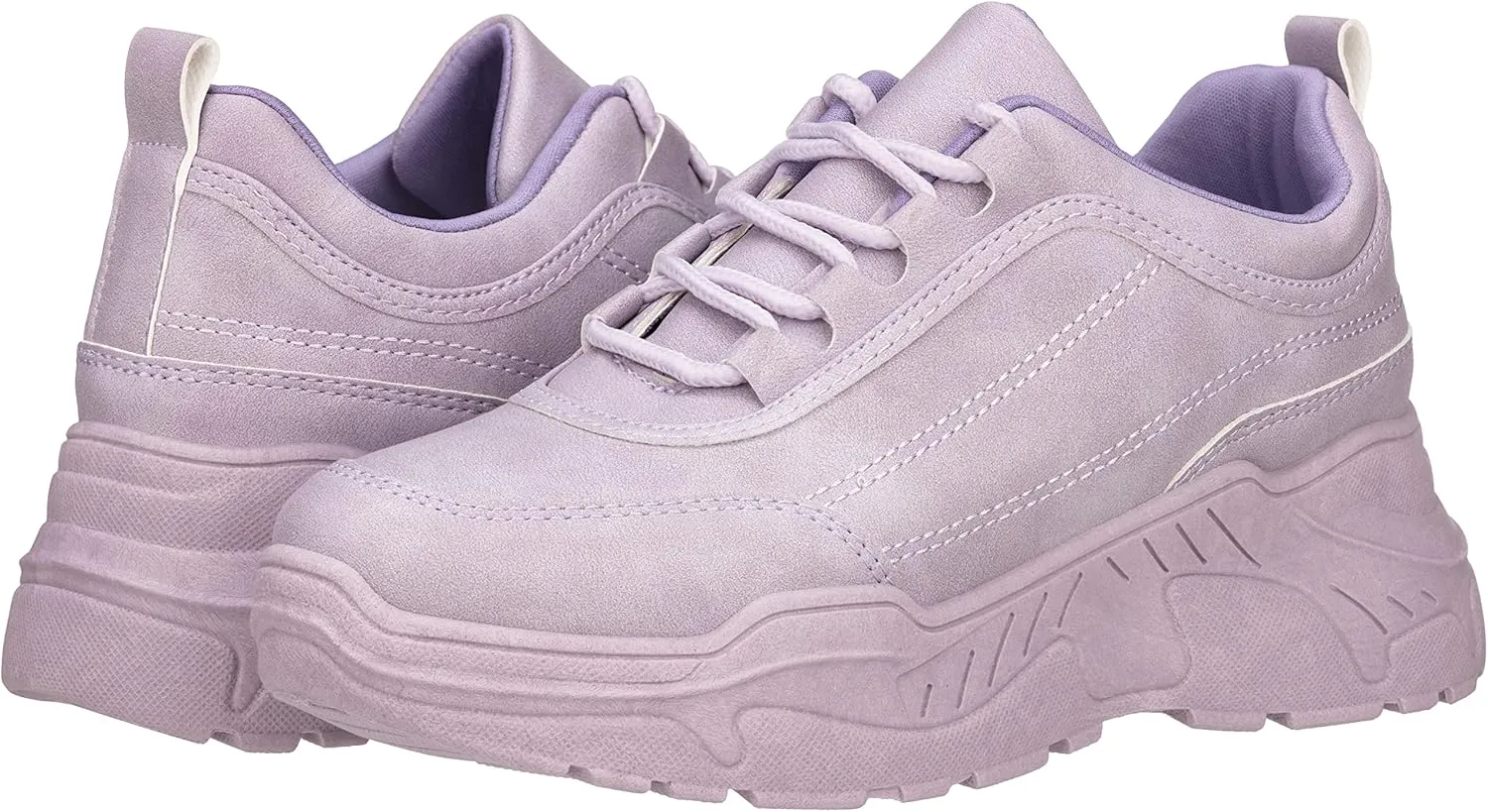 ILLUDE Women's Chunky Platform Sneakers Lace-Up Walking Shoes Fashion Chunky Sneakers Causal Dad Shoes