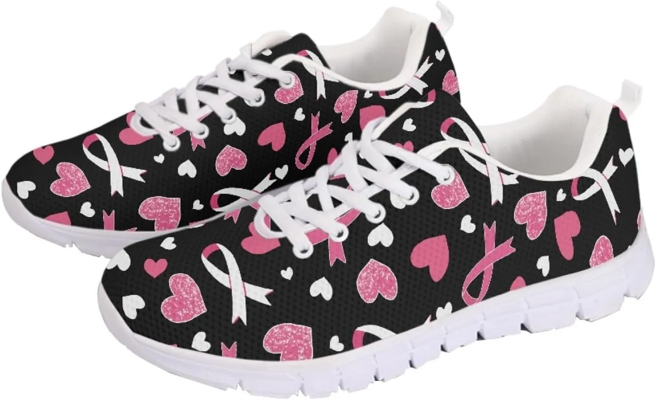 INSTANTARTS Women's Walking Shoes Air Mesh Running Shoes Non-Slip Lace Up Fashion Sneakers