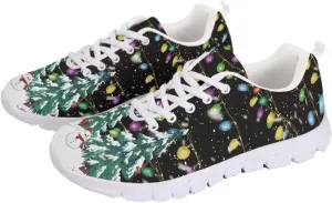 INSTANTARTS Women's Walking Shoes Air Mesh Running Shoes Non-Slip Lace Up Fashion Sneakers