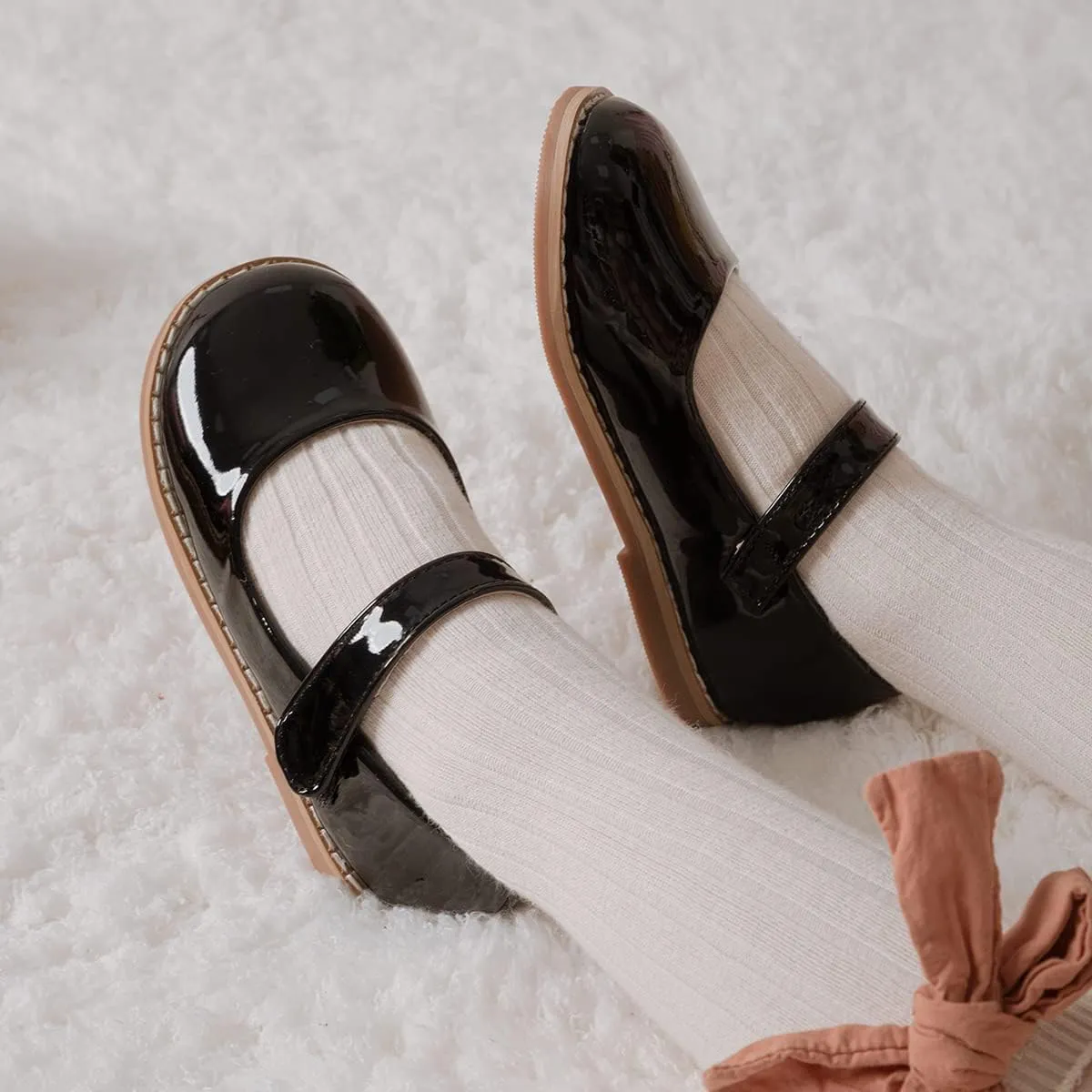 ISINSER Toddler Girls Classic Oxford Shoes Princess Dress Mary Jane Party Bowknot Flats School Uniform Shoes