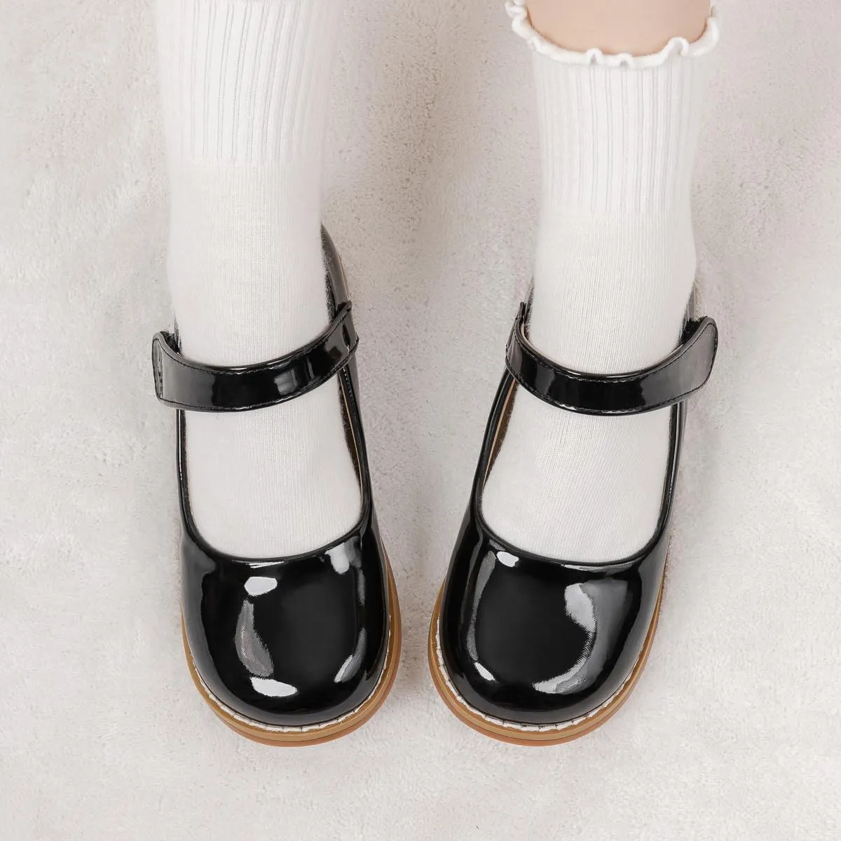 ISINSER Toddler Girls Classic Oxford Shoes Princess Dress Mary Jane Party Bowknot Flats School Uniform Shoes