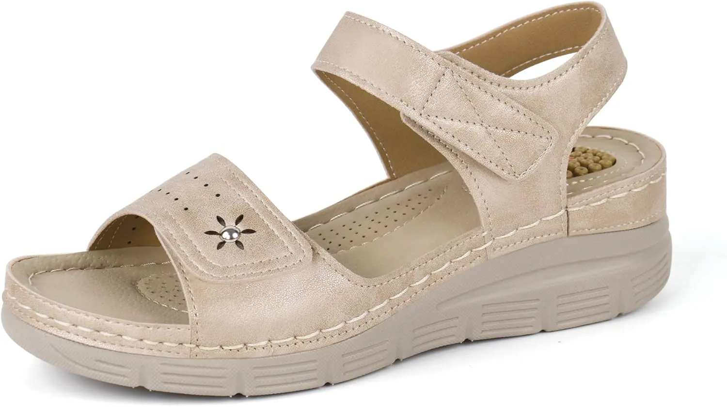 JABASIC Women Comfortable Sandals Orthotic Walking Sandals Orthopedic Arch Support Sandals