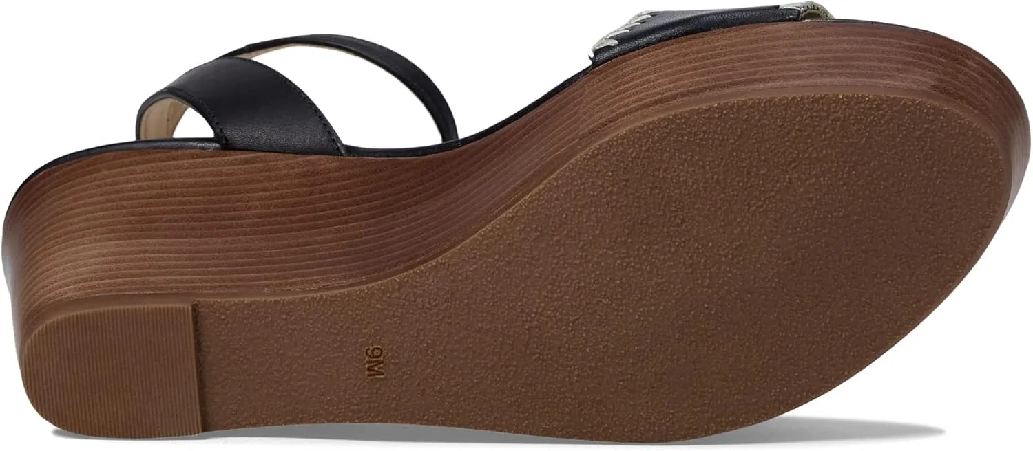 Jack Rogers Flagler Stitch Wedge Sandals for Women – Open Toe – Cork Upper – Stitching Detail – Rubber Outsole