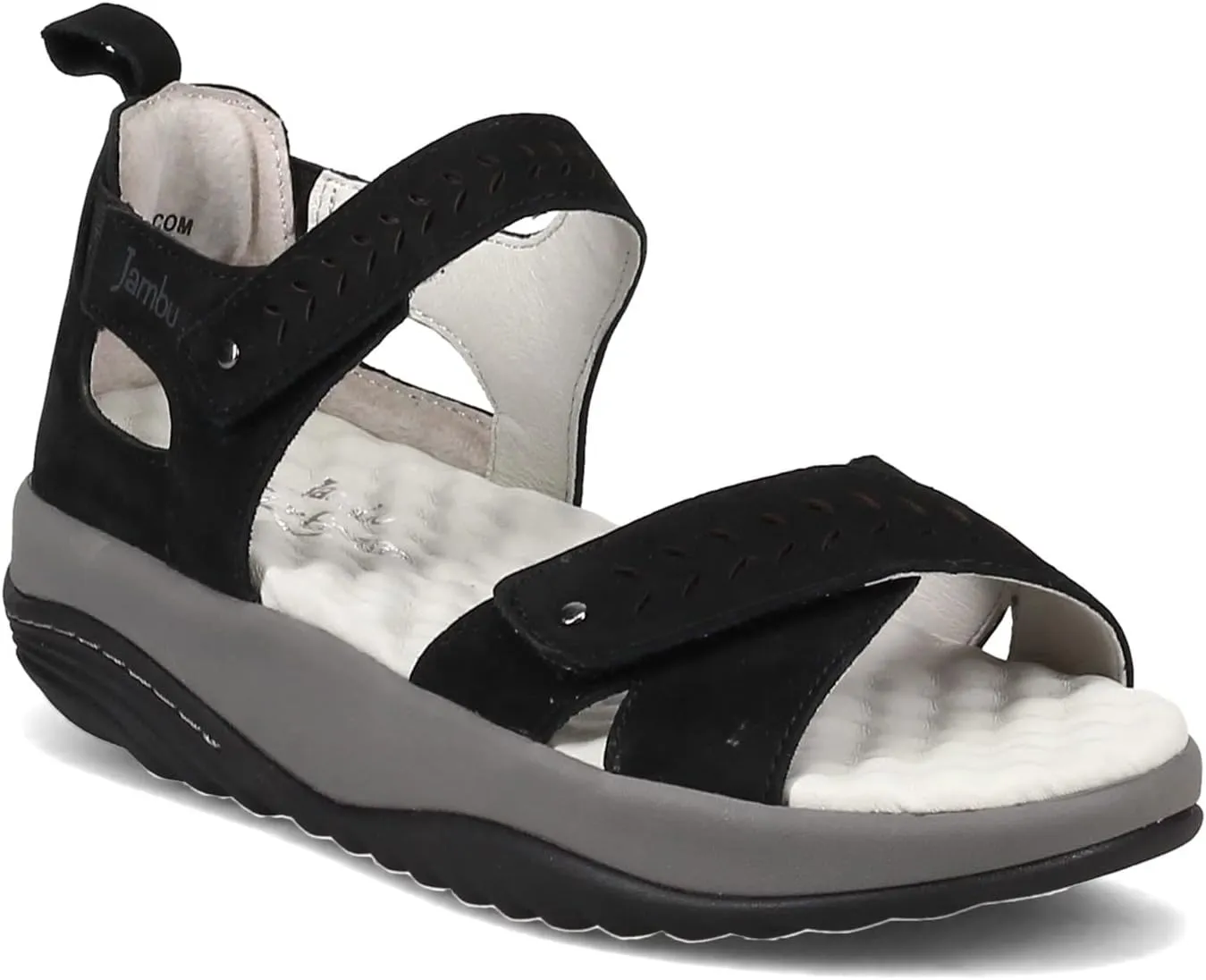 Jambu Womens Sedona Cut Out Ankle Strap Casual Sandals Casual - Red