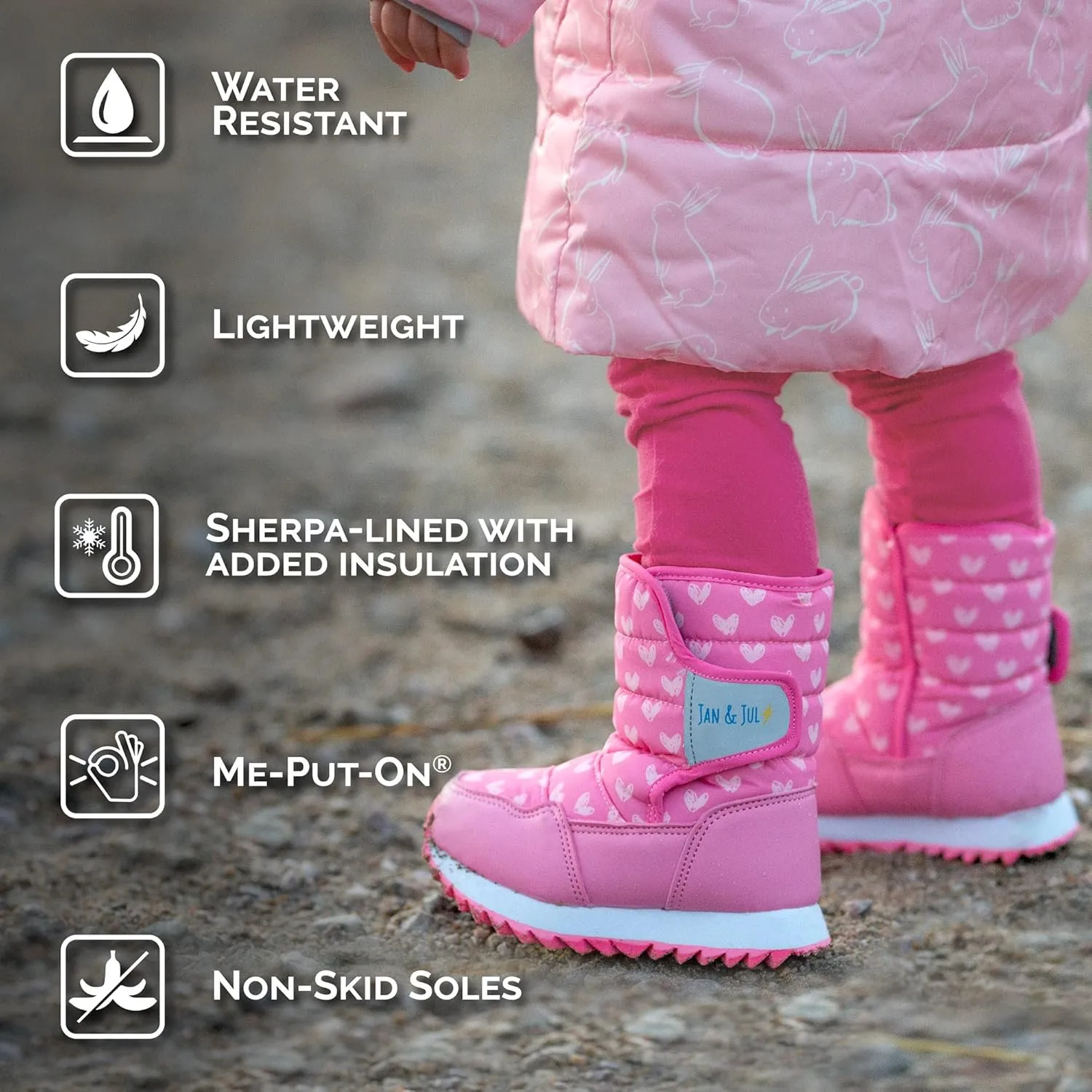 JAN & JUL Water-Resistant Snow Boots for Toddlers and Kids