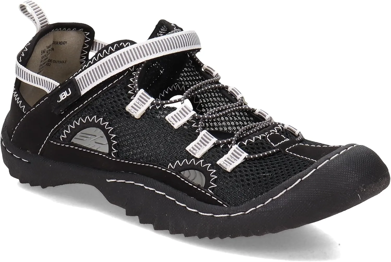 JBU Womens Tahoe Mj Water Ready Slip On Flats Casual - Black