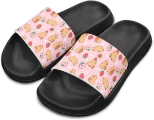 Jeiento Unisex Children Sandals Thick Sole Comfort Footed Casual Slide Open Toe Flat Sandals for Beach,Pool,Bathroom