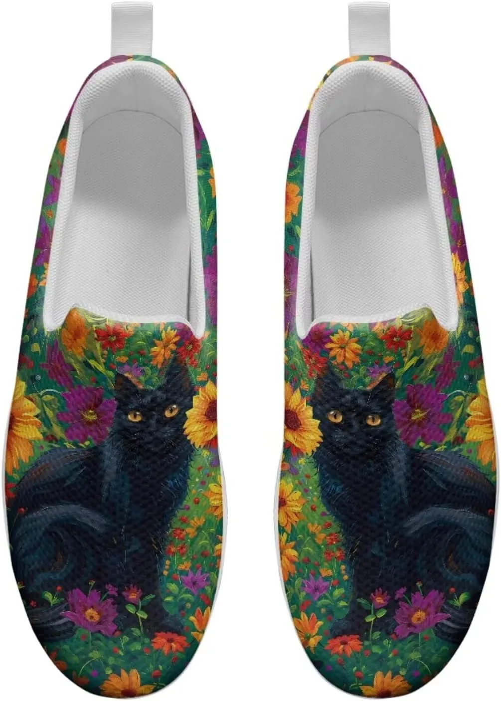 Jeiento Womens Platform Fashion Sneakers with Rocker Bottom Low Top Tennis Shoes Slip-On Walking Sneaker Work,Athletic,Casual Footwear