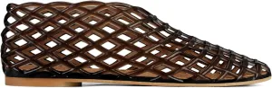 Jelly Mesh Ballet Flats for Women Clear Hollow Jellies Flat Sandals Round Toe Slip On Beach Balleria Flat Shoes