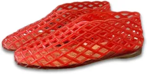 Jelly Mesh Ballet Flats for Women Clear Hollow Jelly Shoes Sandals Round Toe Non-Slip Beach Ballerina Jellies Flats Shoes