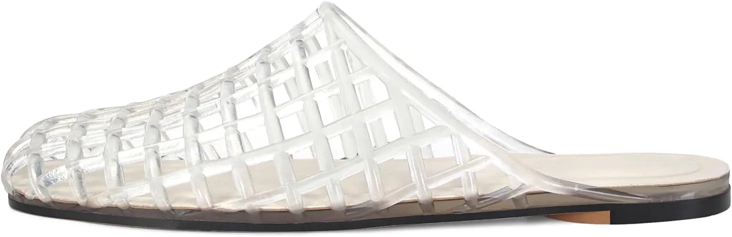 Jelly Shoes for Women Slip on Jelly Mesh Slides Comfortable Closed Toe Jelly Flats Sandals Jelly Summer Beach Slippers