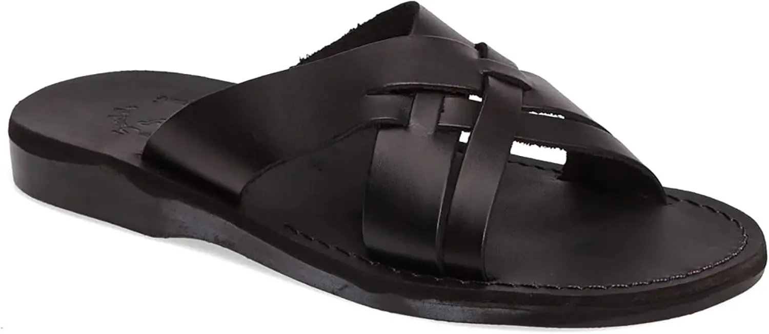 Jesse - Leather Woven Strap Sandal - Mens Sandals