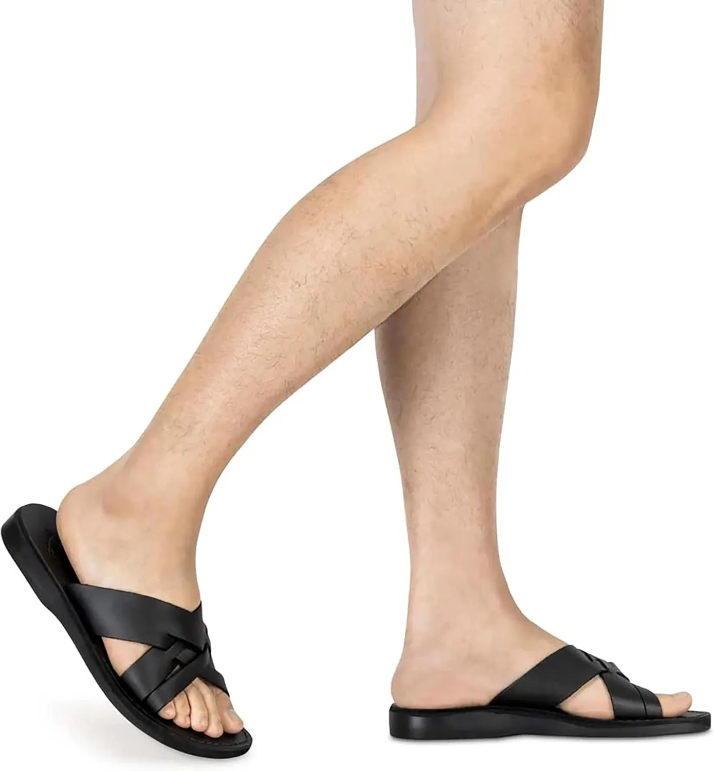 Jesse - Leather Woven Strap Sandal - Mens Sandals