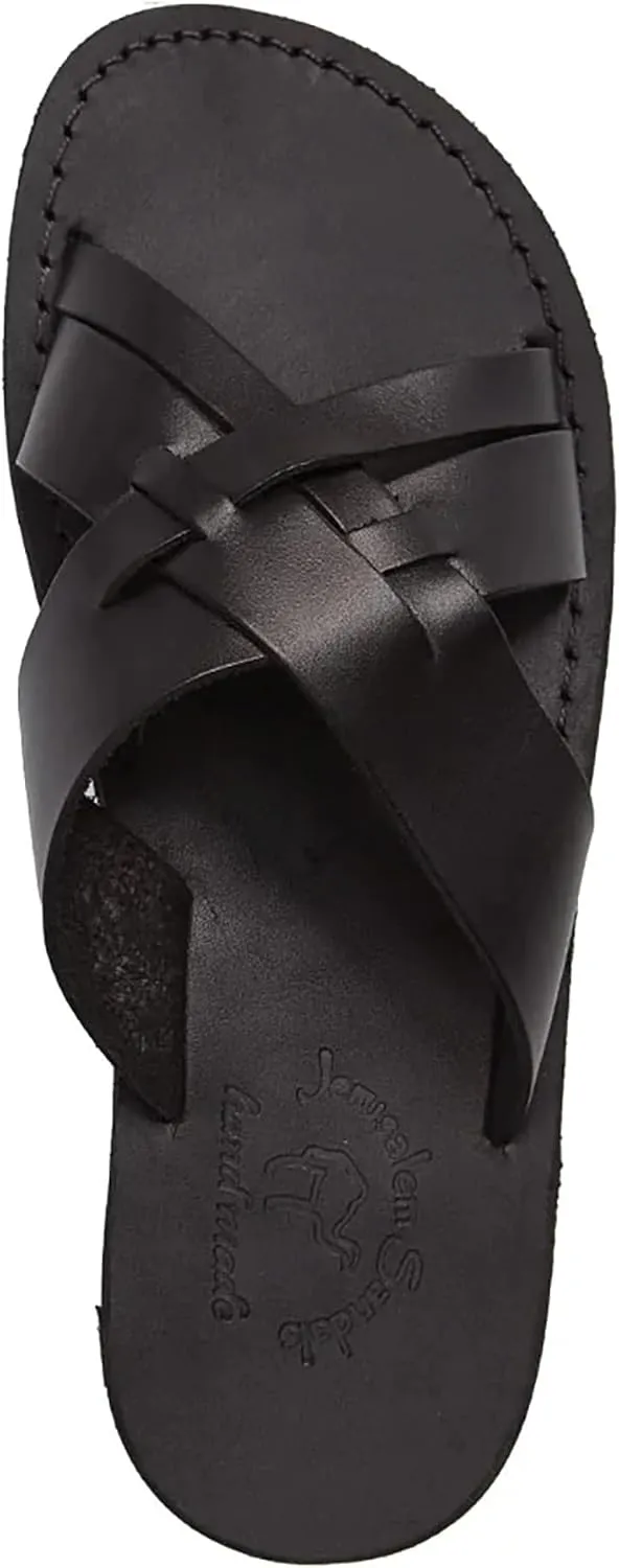 Jesse - Leather Woven Strap Sandal - Mens Sandals