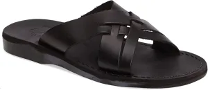 Jesse - Leather Woven Strap Sandal - Mens Sandals