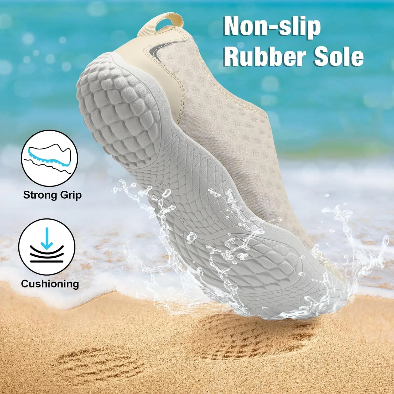 JIASUQI Water Shoes for Men Women Barefoot Swim Beach Shoes Quick Dry Hiking Shoes Sneakers for Adults