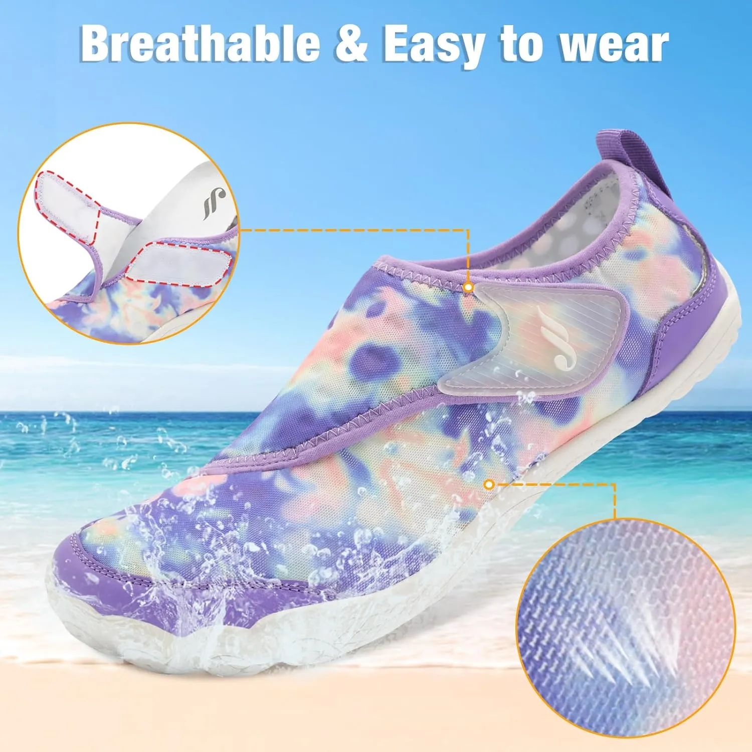 JIASUQI Water Shoes for Men Women Barefoot Swim Beach Shoes Quick Dry Hiking Shoes Sneakers for Adults