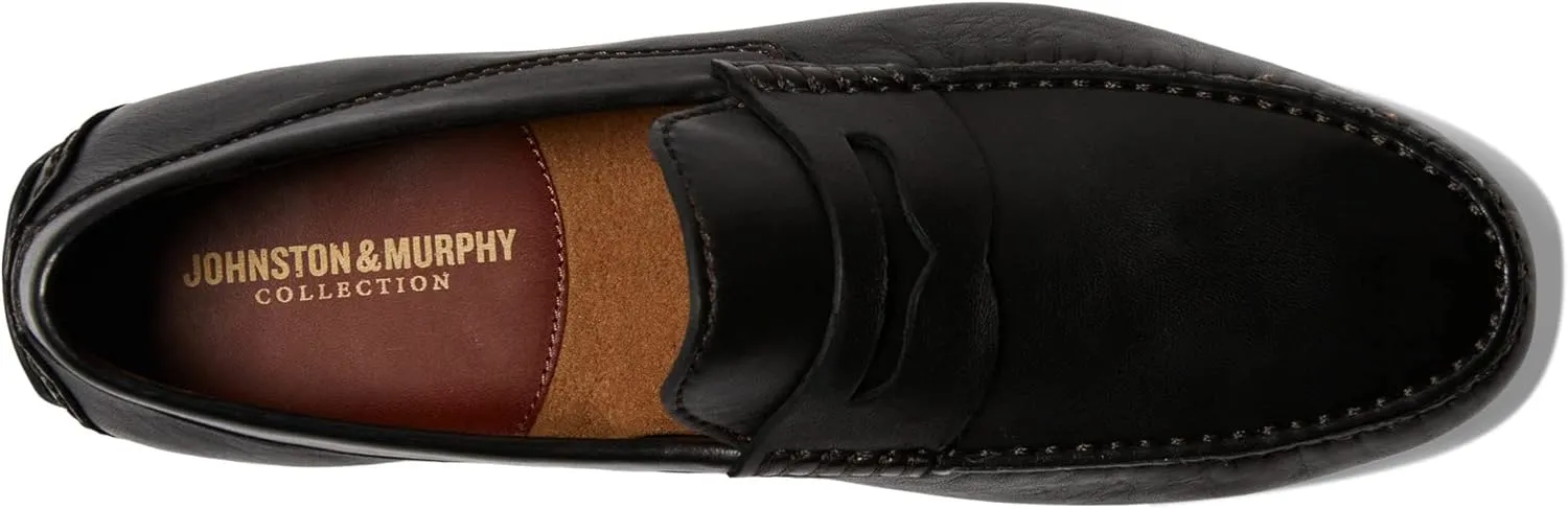 Johnston & Murphy Men’s Baldwin Driver Penny Shoes – Men’s Dress Shoes, Leather Moccasin Shoes, Dress Shoes for Men, Rubber Driver Sole & Cushioned Footbed, Men’s Loafers