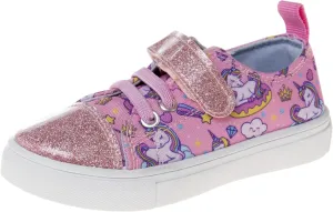 Josmo Girl's Slip on Sparkle Canvas Fashion Tennis (Toddler-Little Kid)