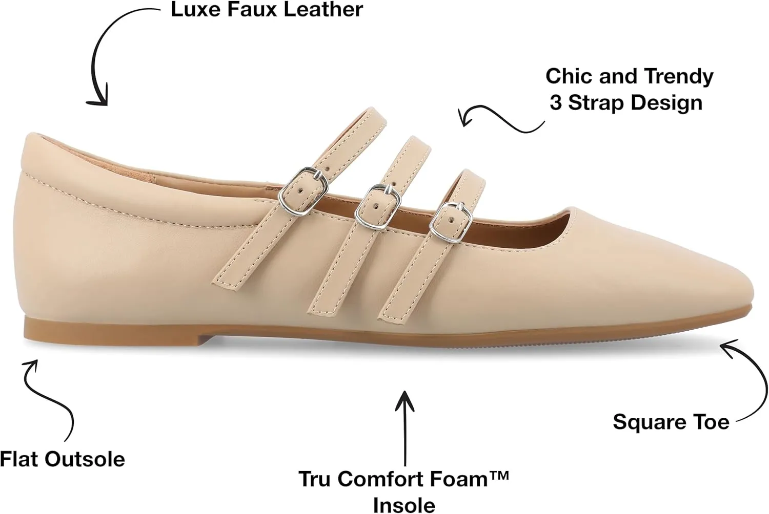 Journee Collection Women's Darlin Mary Jane Flat
