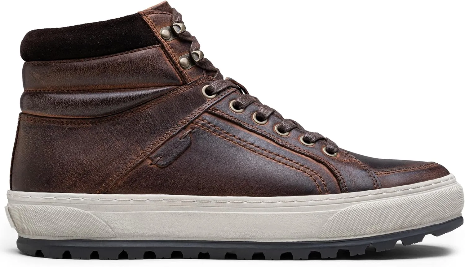 Jousen Mens Casual Shoes Leather High Top Fashion Sneakers for Men