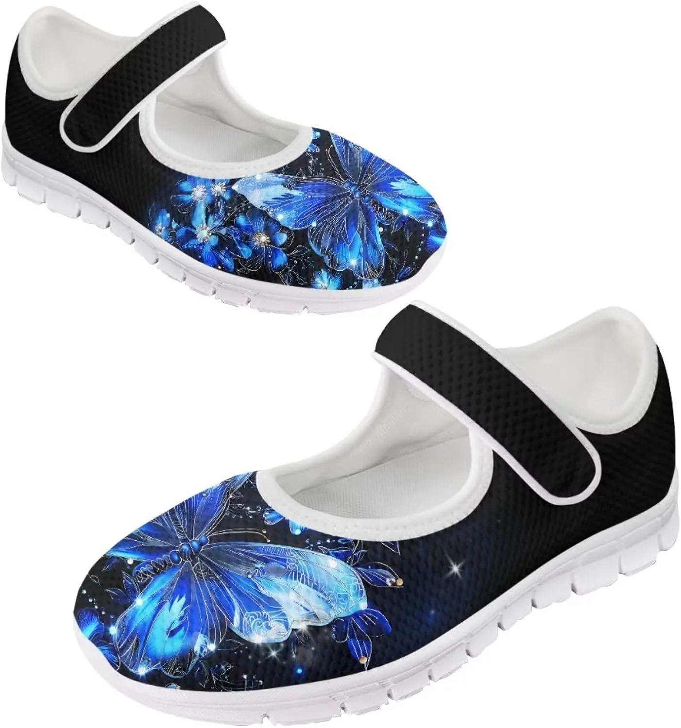 JoyLamoria Sloth Travel Mary Jane Low Top Party Sneakers Womens Adjustable Walking Shoes Indoor Outdoor Home Slippers