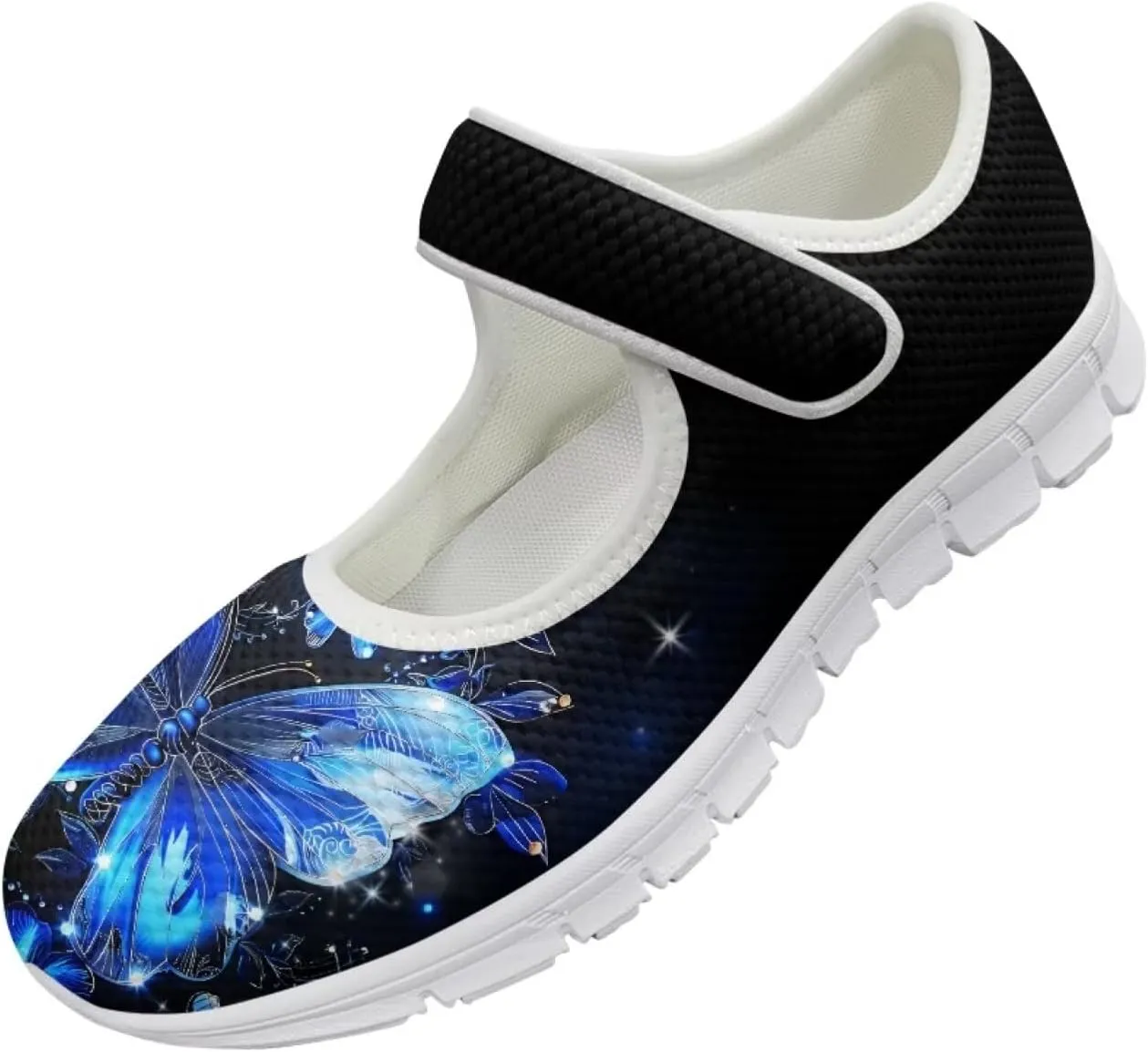JoyLamoria Sloth Travel Mary Jane Low Top Party Sneakers Womens Adjustable Walking Shoes Indoor Outdoor Home Slippers