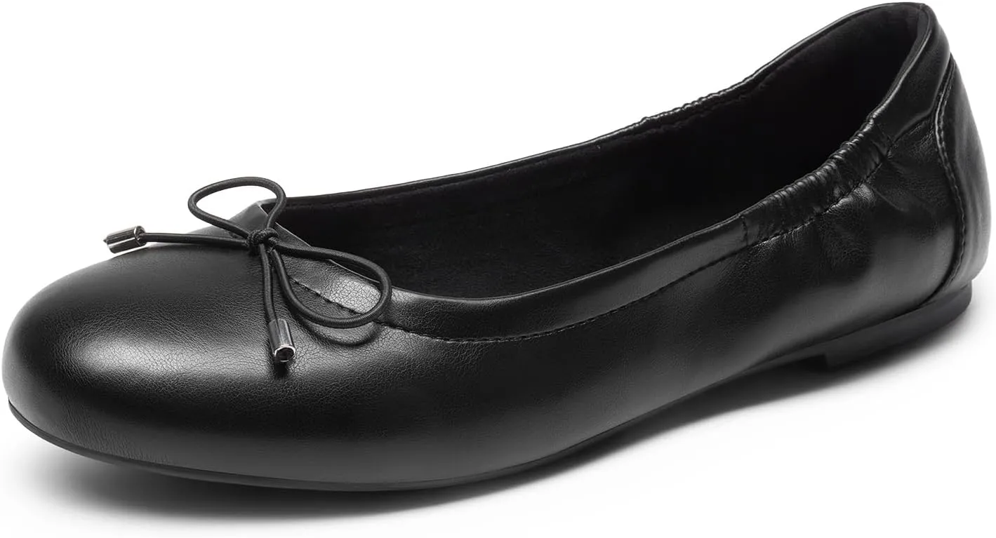 JustFab Womens Ballet Flats Shoes Foldable Round Toe Dress Shoes Comfortable Slip On Walking Flats Shoes Comfort Soft