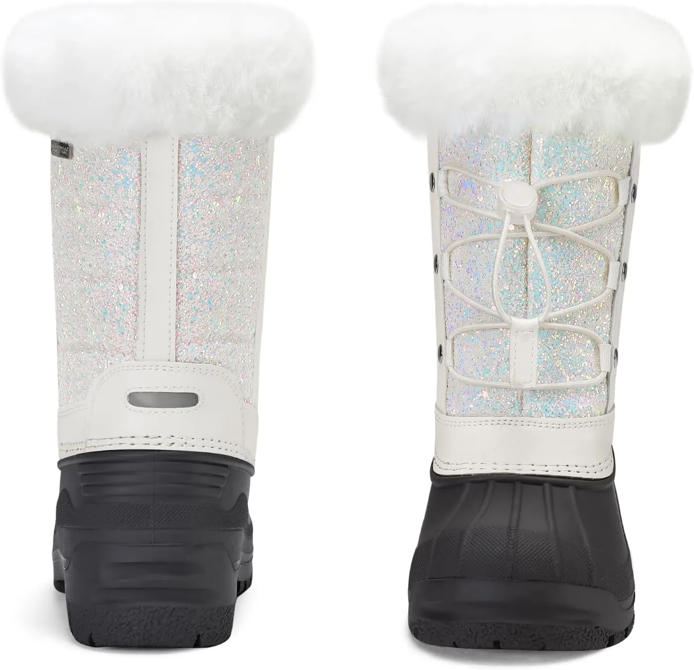 K KomForme Boys & Girls Snow Boots Insulated Fur Lined Warm Anti-Slip Waterproof Winter Boot (Toddler/Little Kid/Big Kid)